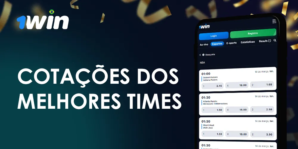 As probabilidades de apostas de basquetebol disponíveis em 1win